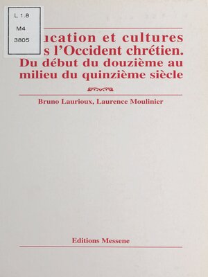 cover image of Éducation et cultures dans l'Occident chrétien